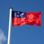 Die Flagge Samoas